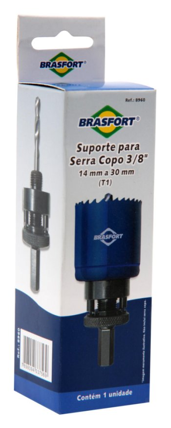 Suporte Serra Copo 3/8" (T1) 14 a 30mm BRASFORT 8960